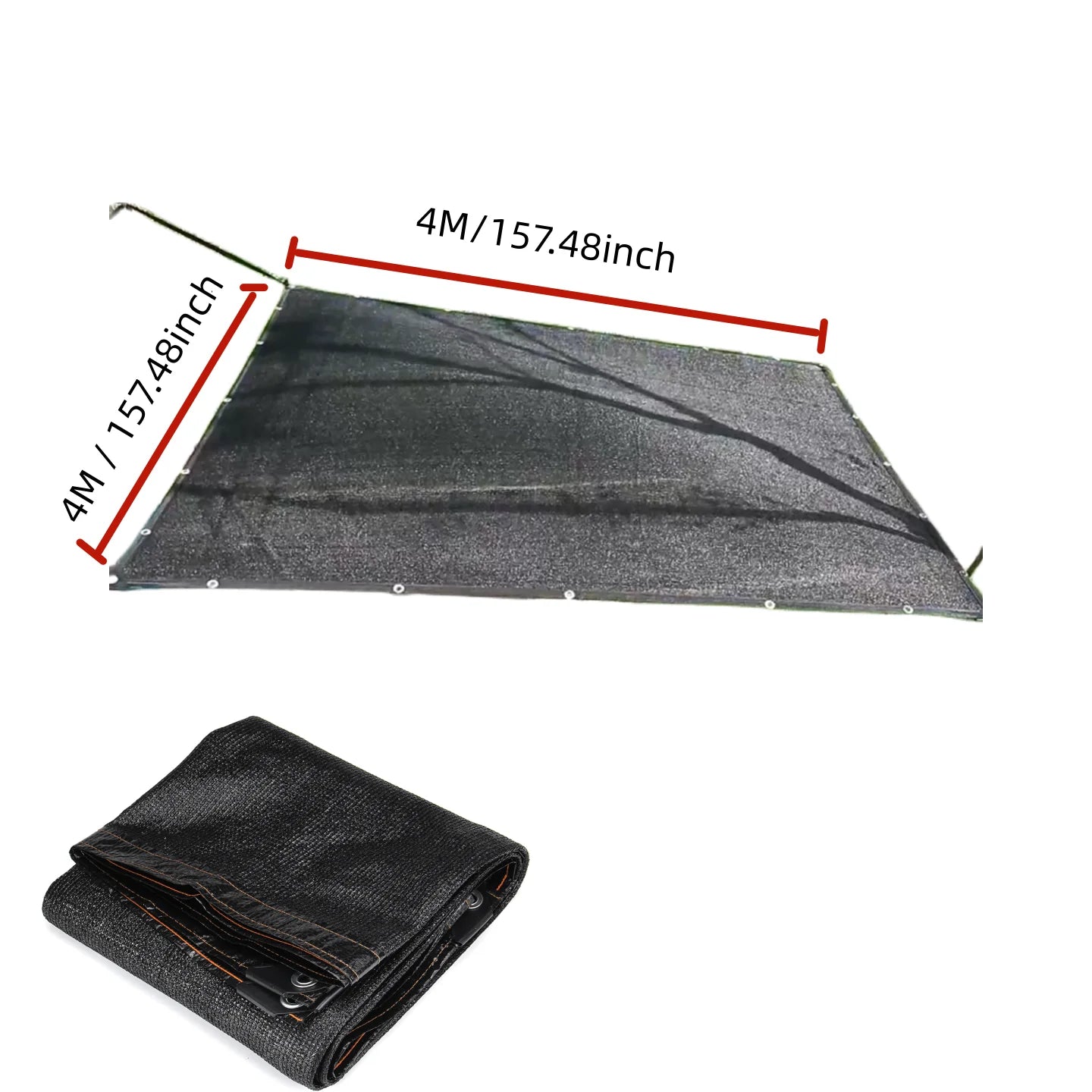 4X4M Sun Shade Net Camping Sun Canopy UV Protection Outdoor Garden Terrace Sail Outdoor Sunshade Swimming Pool Sun Awning