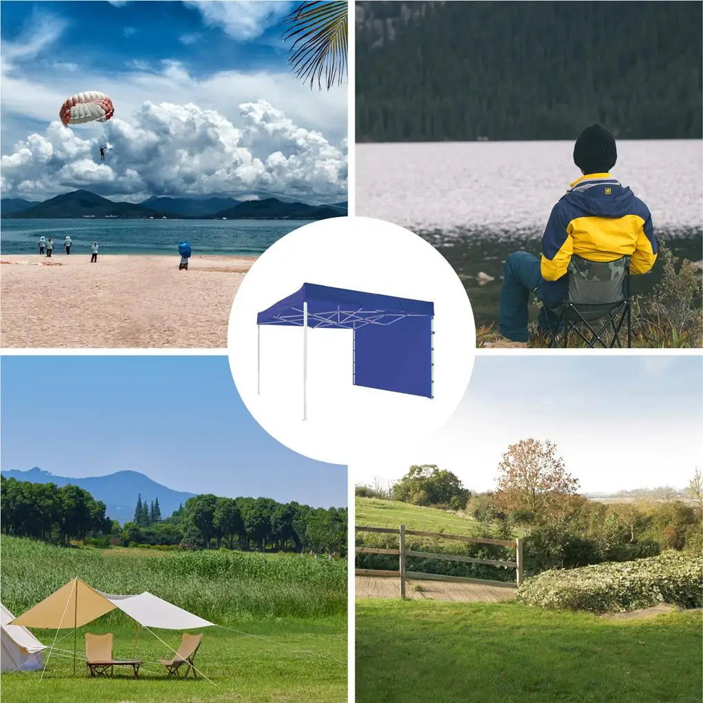 Foldable Pop Up Canopy Lightweight Instant Shelter Easy Installment Gazebo Tents Coated Surface Shading Cloth Outdoor