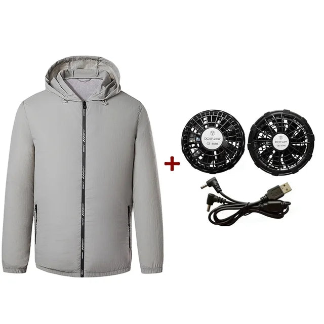 Summer Cooling Clothing Air Conditioning Clothing Fan Cooling Coat USB Charging Cooling Smart Charging Jacket Cool Working Coat
