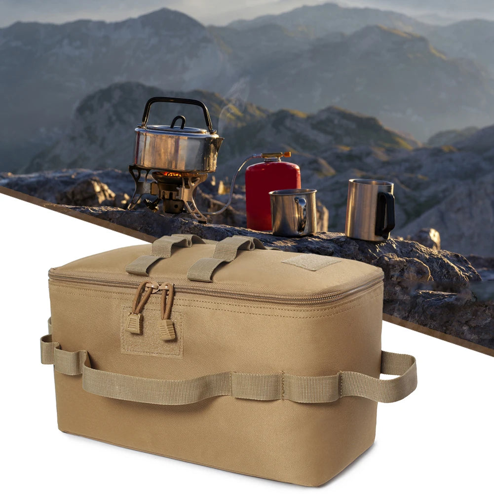 Practical Organizer Bags Multifunctional Camping Storage Bags 600D Oxford Gas Stove Canister Pot Carry Bags Outdoor Equipment