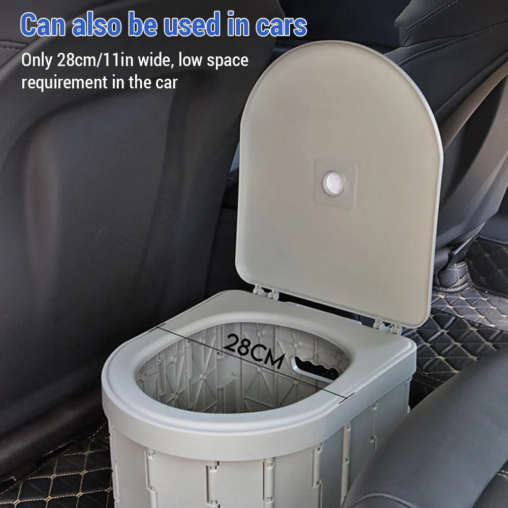 Portable Toilet for Camping Convenient Car-mounted Folding Toilet for Travel Outdoor Portable Potty Odor-proof and Non-slip
