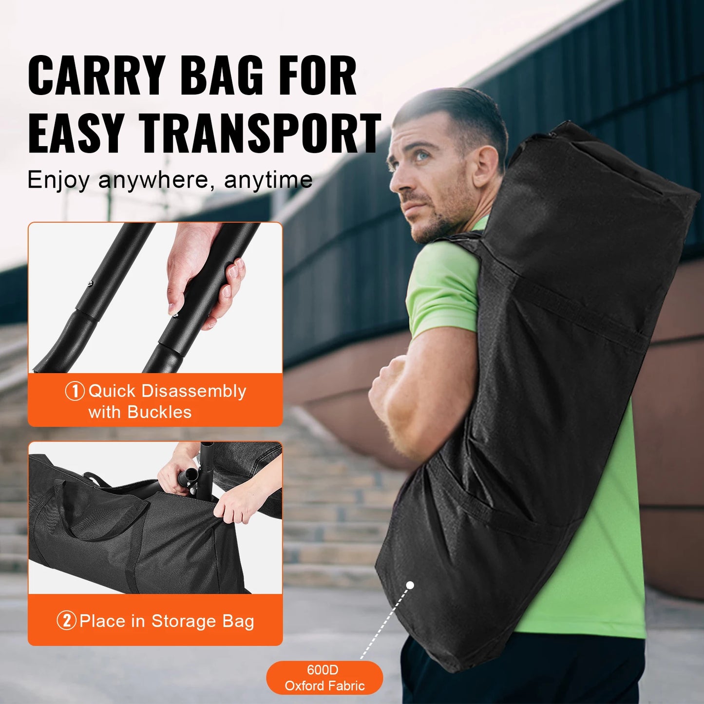 VEVOR Universal 2 Person Hammock Stand Adjustable Heavy Duty 450 lbs Capacity Hammock Stand Fits Hammocks for Outdoor and Indoor