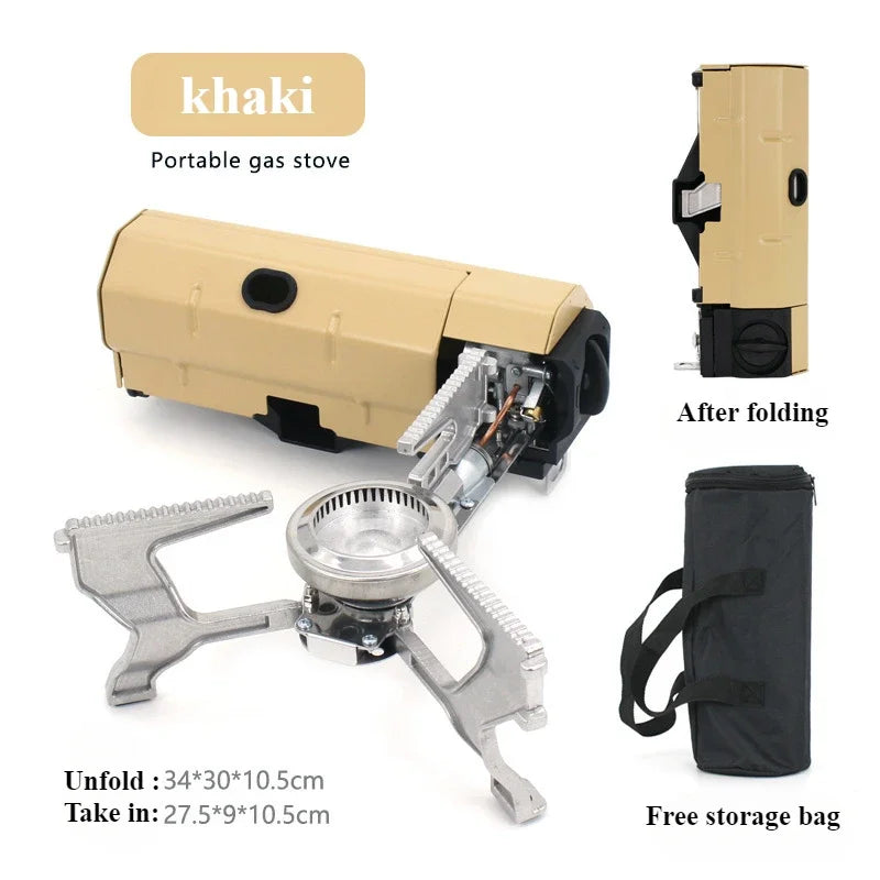 Camping Gas Stove Portable Folding Gas Burner Outdoor Gas Stove Folding Card Stove Picnic Grill Fire Heating System