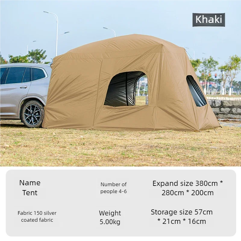Universal SUV Camping Tent with Spacious Awning Waterproof Car Tent Easy Setup for Backpacking Traveling  Outdoors Car tail tent