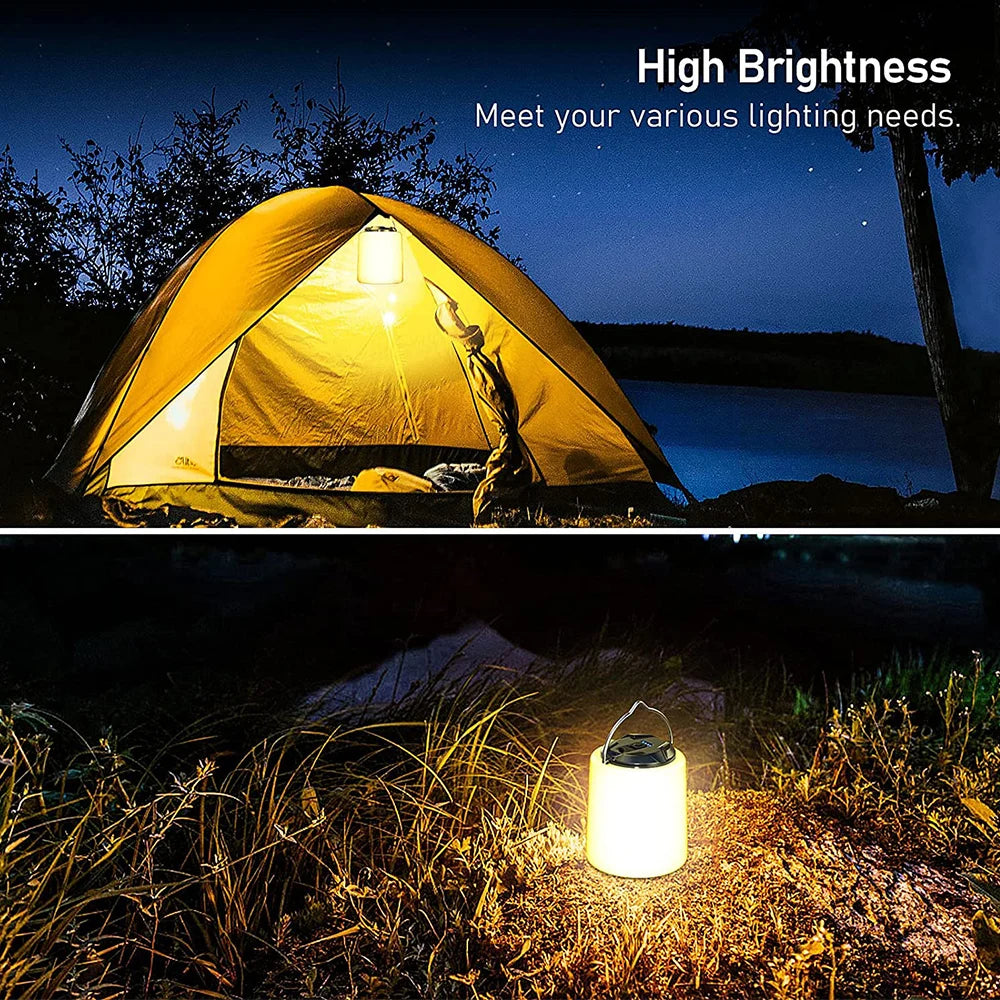 Camping Light Flashlight Rechargeable Camping Light -3000K Warm White Light Emergency Waterproof Lights for Camping Outdoor