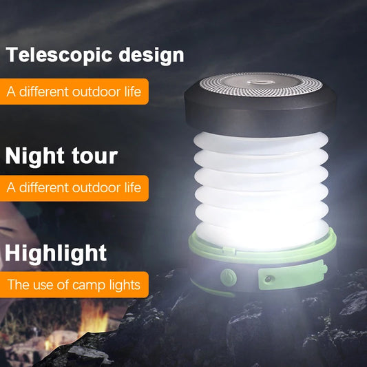 Camping Light Solar Rechargable Foldable Portable Lantern Power Bank Waterproof Flashlight Solar Lamp Camp Outdoor ﻿