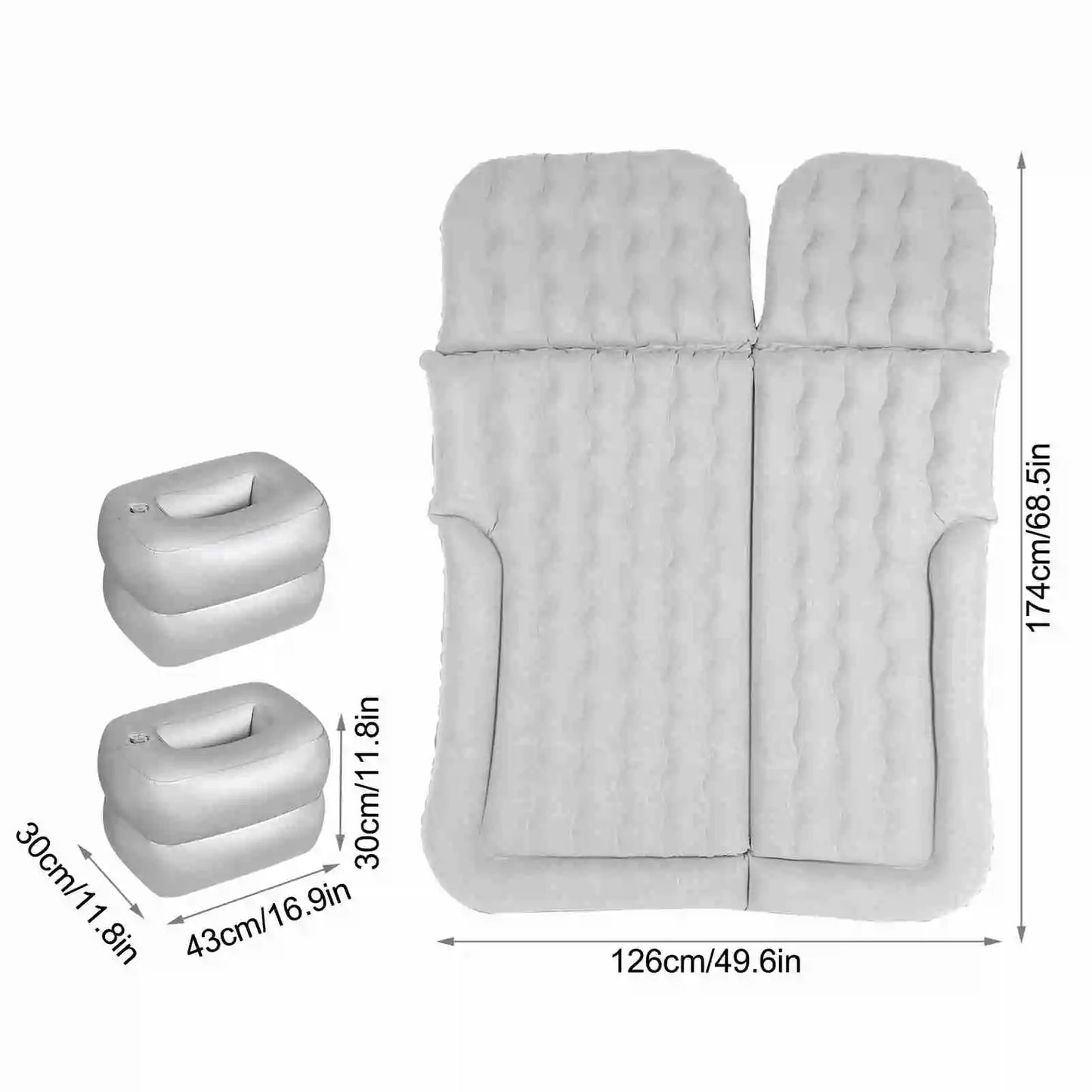 Car Air Bed Camping Bed Car Air Mattress Vehicle Inflatable Thickened Travel Bed Sleeping Pad Camping Accessory SUV Air Mattress