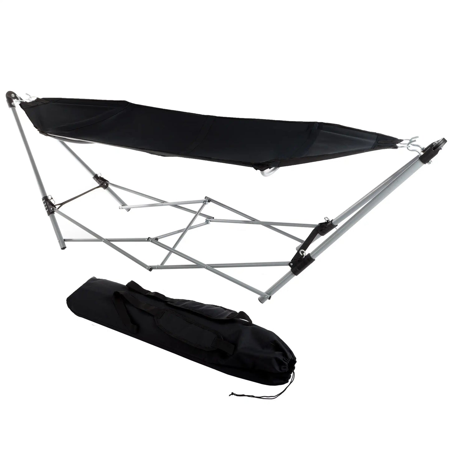 Outdoor Portable Folding Hammock with Foldable Aluminum Frame, Durable Sturdy Garden Hammock, Camping Portable Folding Hammock