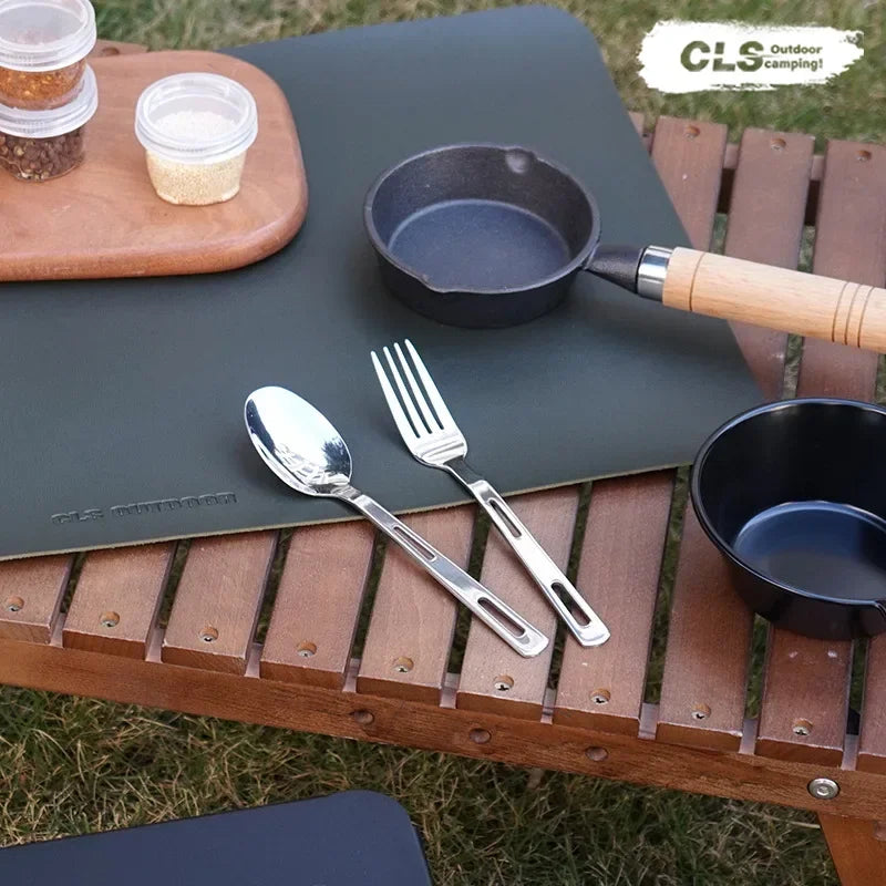 CLS Camping Table Mats  Waterproof Insulated Table Mat Leather Floor Mat PU Tablecloth Floor Mat Greaseproof Table Stall Picnic