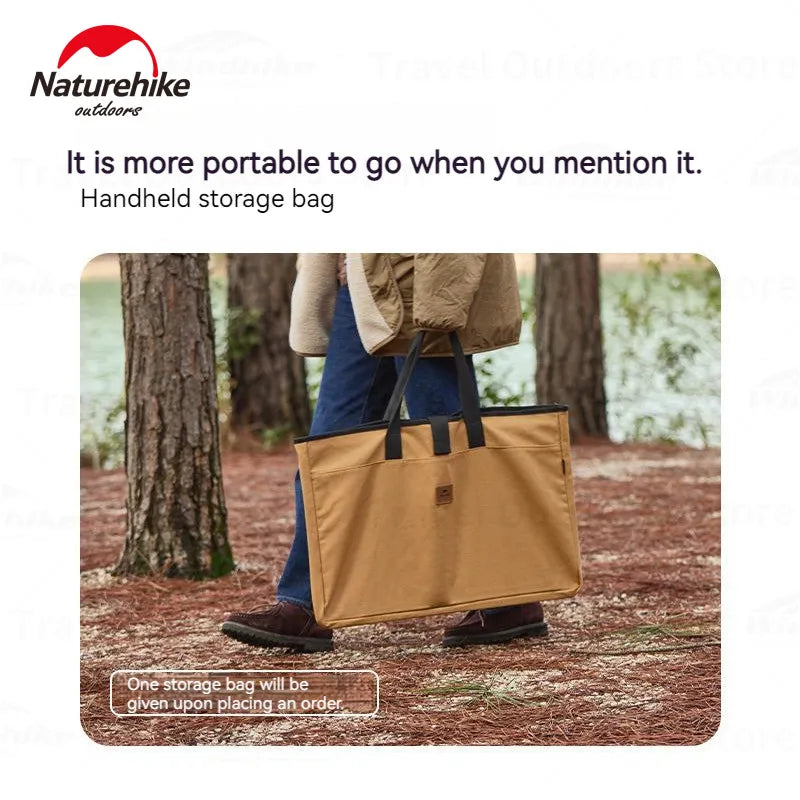 Naturehike Outdoor Folding Table Stainless Steel Camping Table Picnic Barbecue Chicken Rolls Outdoor Table Portable Picnic Table