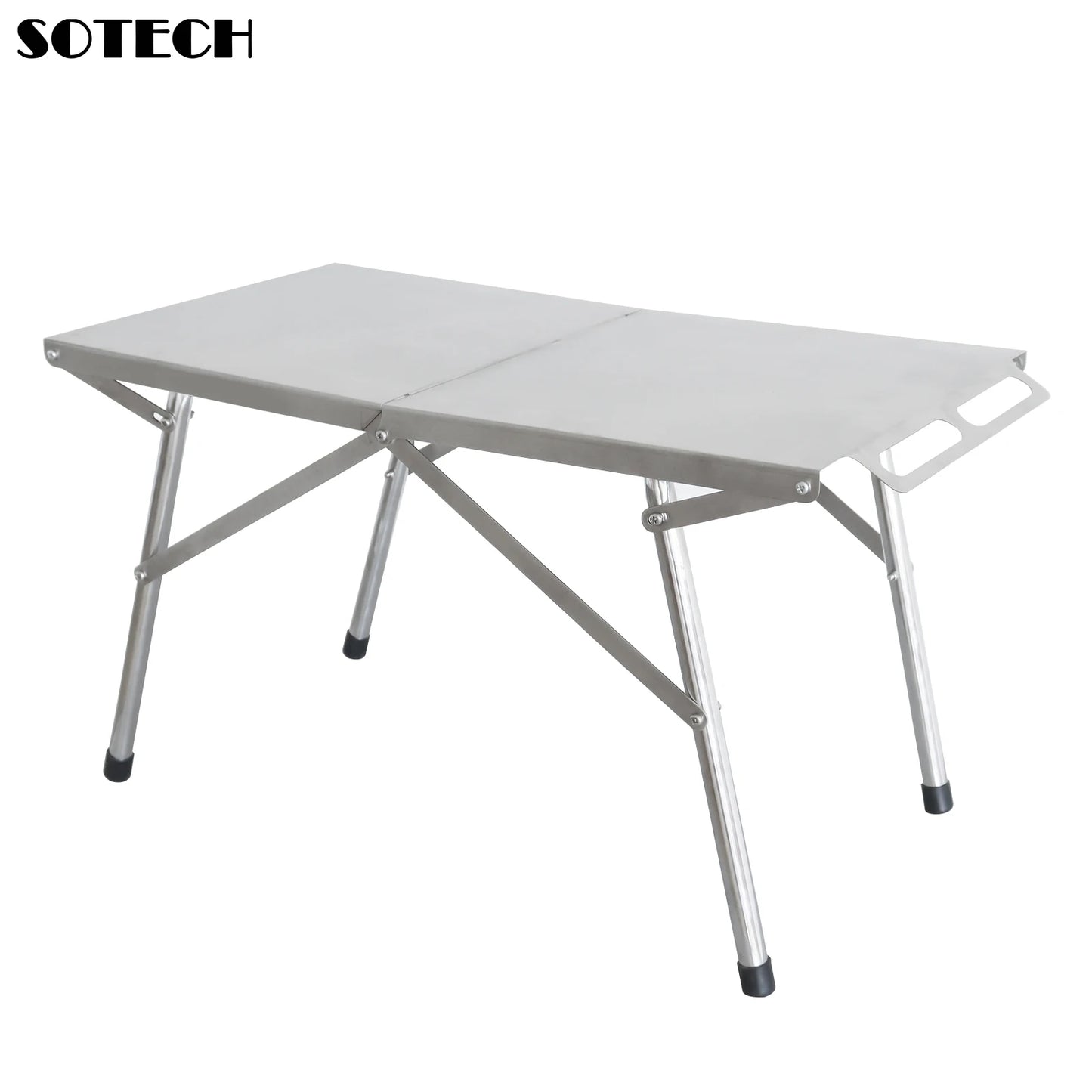 Outdoor Camping Folding Table Stainless Steel Portable Multi-functional Lightweight Table For Festival Party Picnic Hiking BBQ