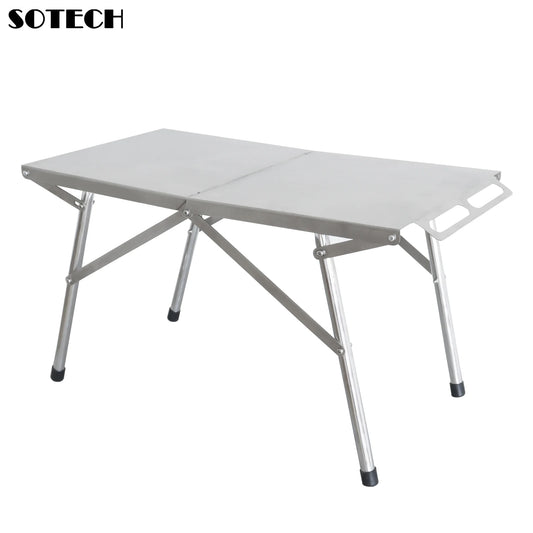 Outdoor Camping Folding Table Stainless Steel Portable Multi-functional Lightweight Table For Festival Party Picnic Hiking BBQ