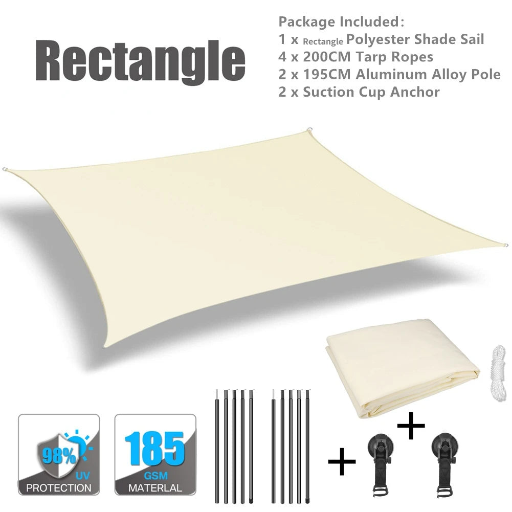 Car Shelter Shade Camping Side Car Roof Top Tent Awning Waterproof UV Portable Camping Tent Automobile Rooftop Rain Canopy