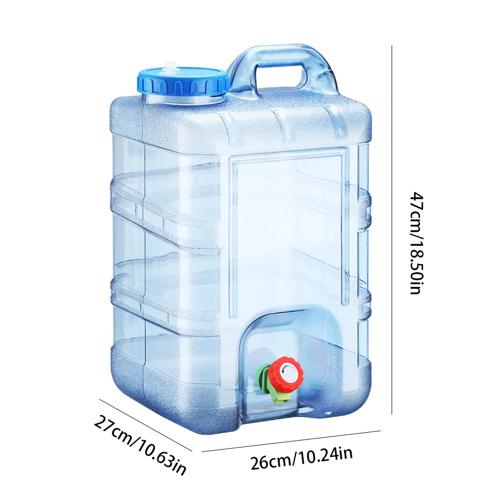 28L Water Storage Container Large Capacity Mineral Water Barrel Dustproof Water Storage Bucket for Self-Driving Tour