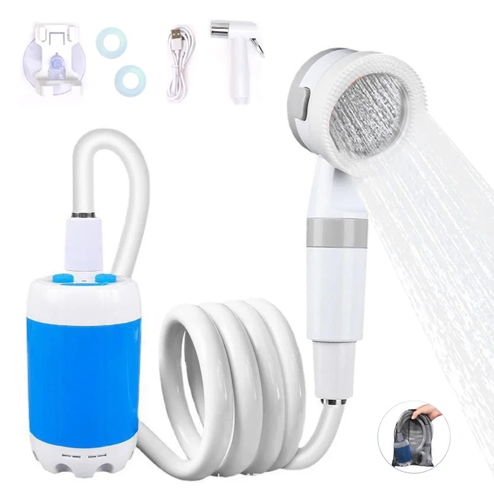 Outdoor Upgraded Handheld Electric Shower ，electric Water Pump for Camping, Bathroom Shower，Plant Watering, and Pet Cleaning