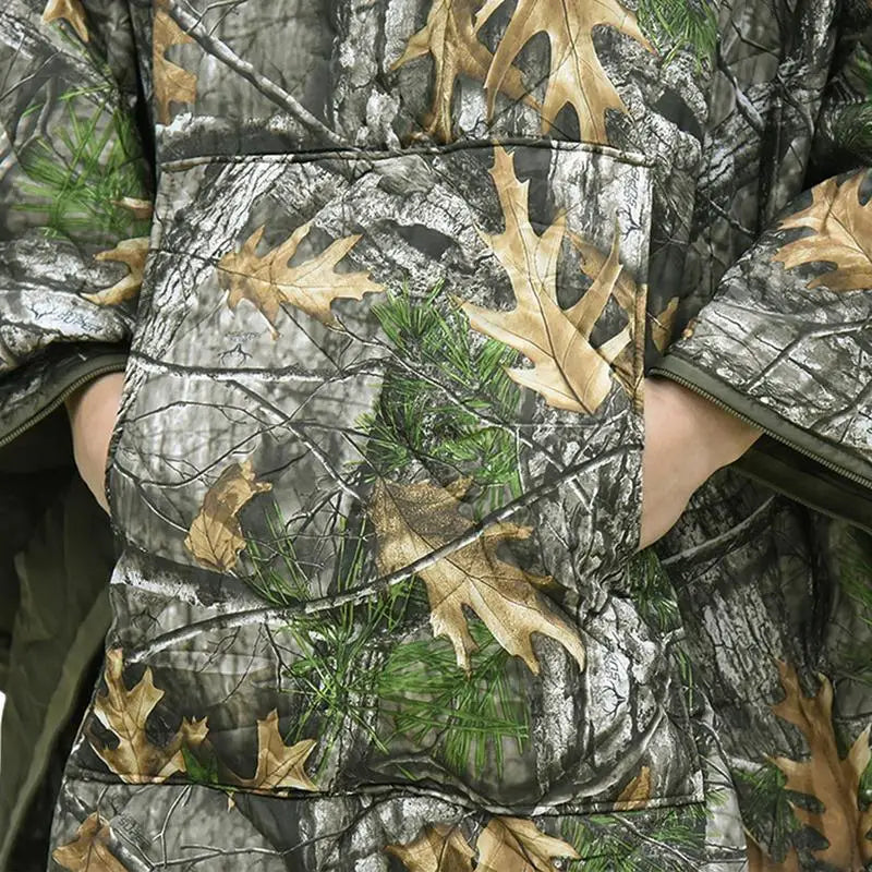 Outdoor Camping Cape Sleeping Bag Winter Wearable Cloak Blanket Soft Sleeping Bag Cloak Outdoor Sports Sleeping Bag Poncho