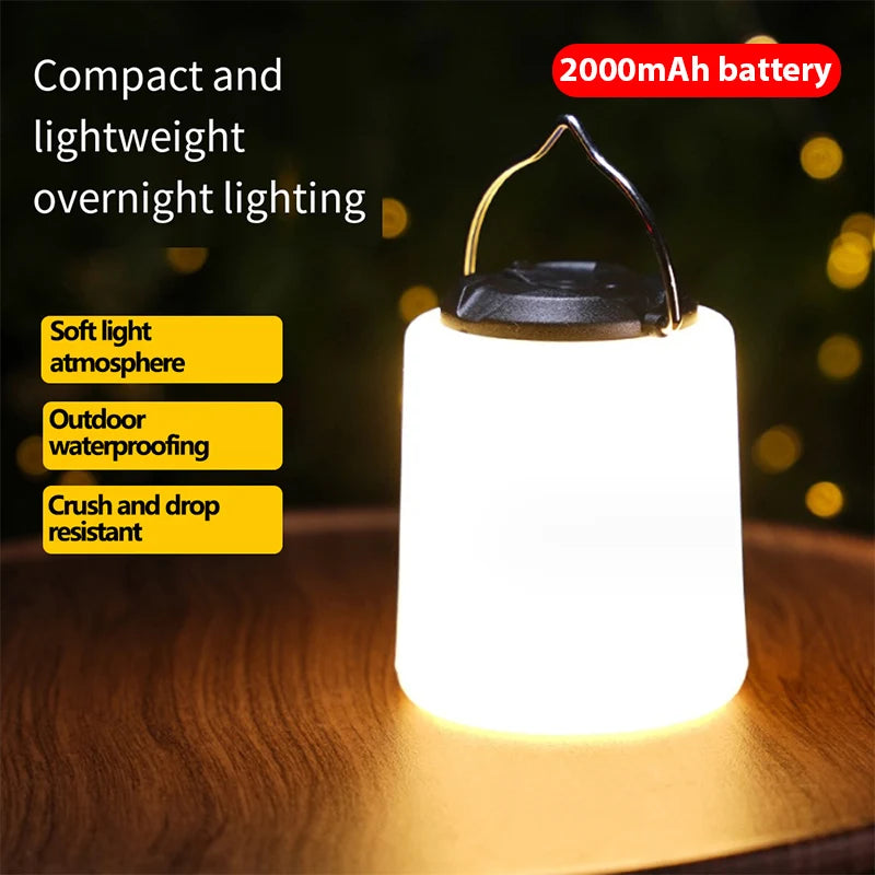 Camping Light Flashlight Rechargeable Camping Light -3000K Warm White Light Emergency Waterproof Lights for Camping Outdoor