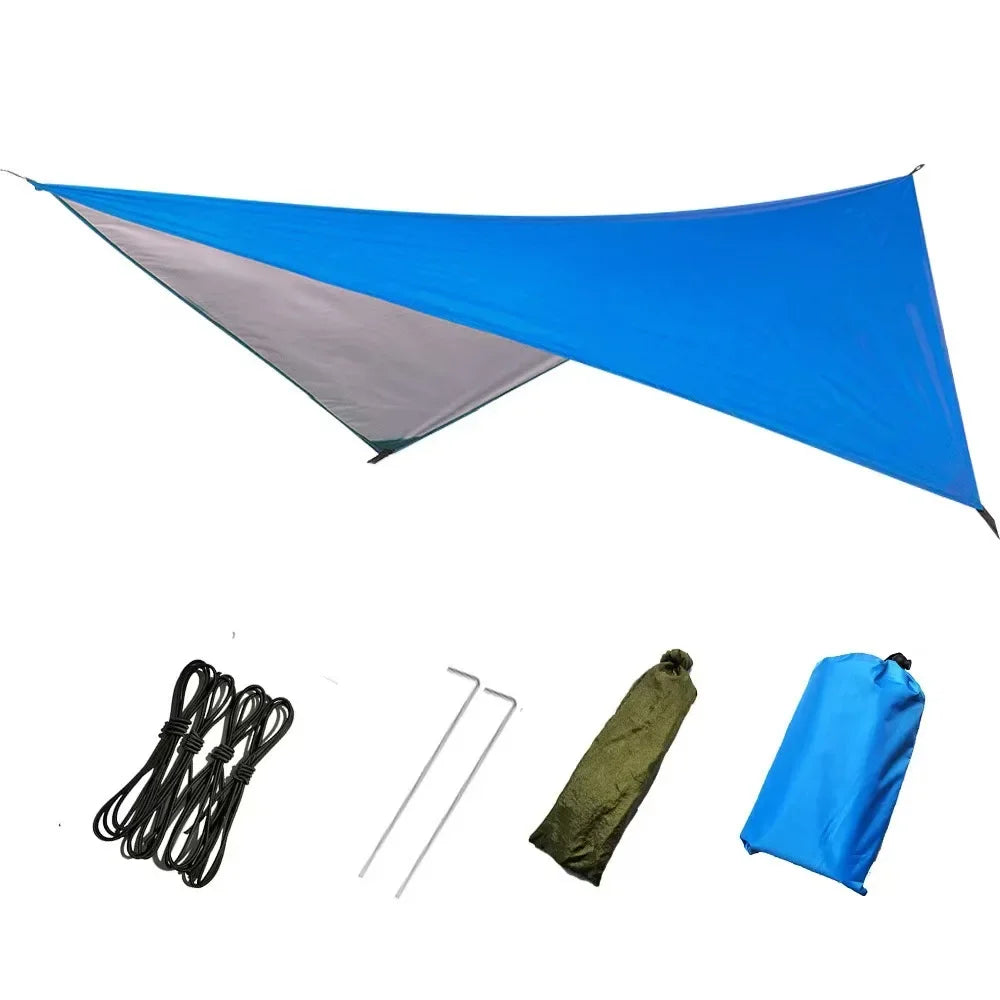 230×140cm Outdoor Waterproof Tarp Camouflage Outdoor Rain Canopy Portable Shade Uv Survival Mat for Picnic、BBQ、Camping、Outdoor