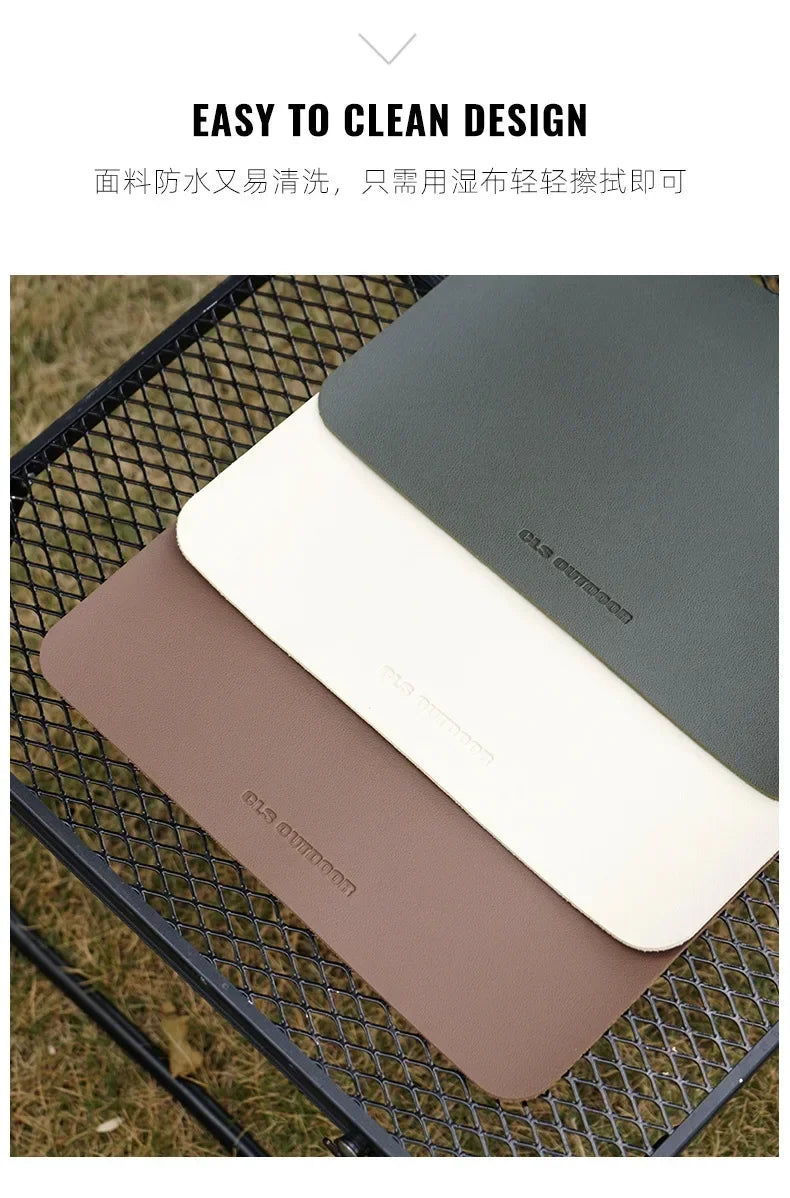CLS Camping Table Mats  Waterproof Insulated Table Mat Leather Floor Mat PU Tablecloth Floor Mat Greaseproof Table Stall Picnic