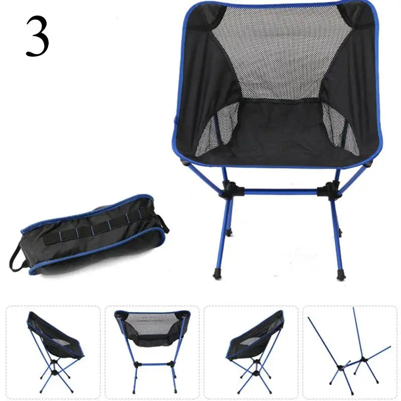 Outdoor Camping Chair Garden Beach Hiking Picnic Seat Portable Detachable Folding Fishing Chair Ultralight Camping Tools