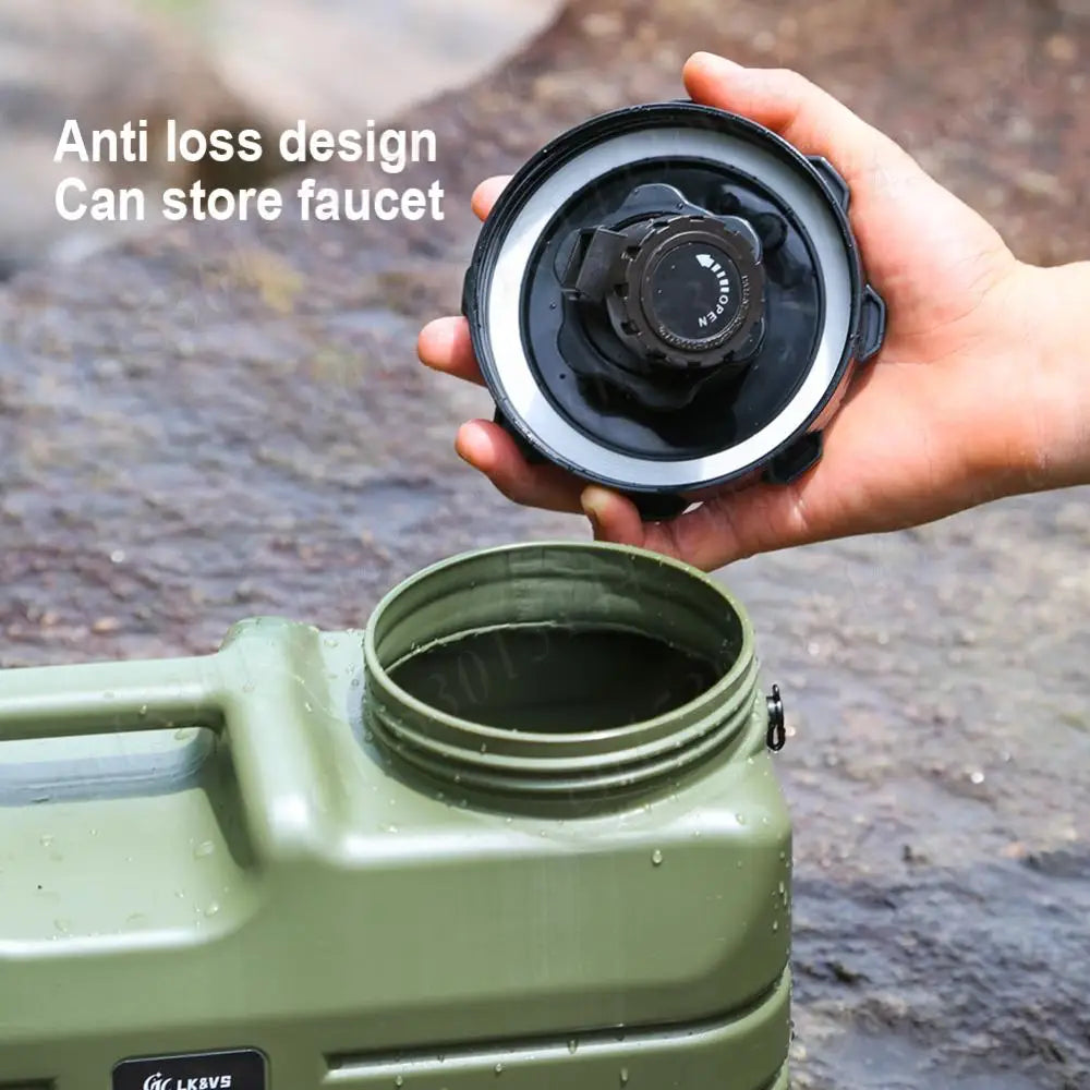 5L Camping Water Container Large Capacity Outdoor Water Bucket Portable Car Water Tank with Faucet for Camping Cooking Picnic