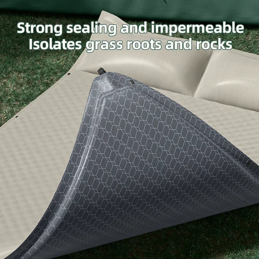 Outdoor Camping Automatic Inflatable Mattress Double Air Mattress Sleeping Pad Camping Moisture-proof Mat Air Cushion Moisture-p
