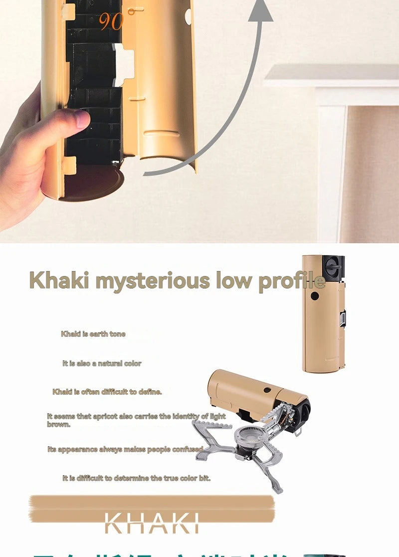 Outdoor Camping Stove Portable Camping Hiking High-Fire Integrated All-in-One Gas Burner Outdoor Backpacking Camp Cooker