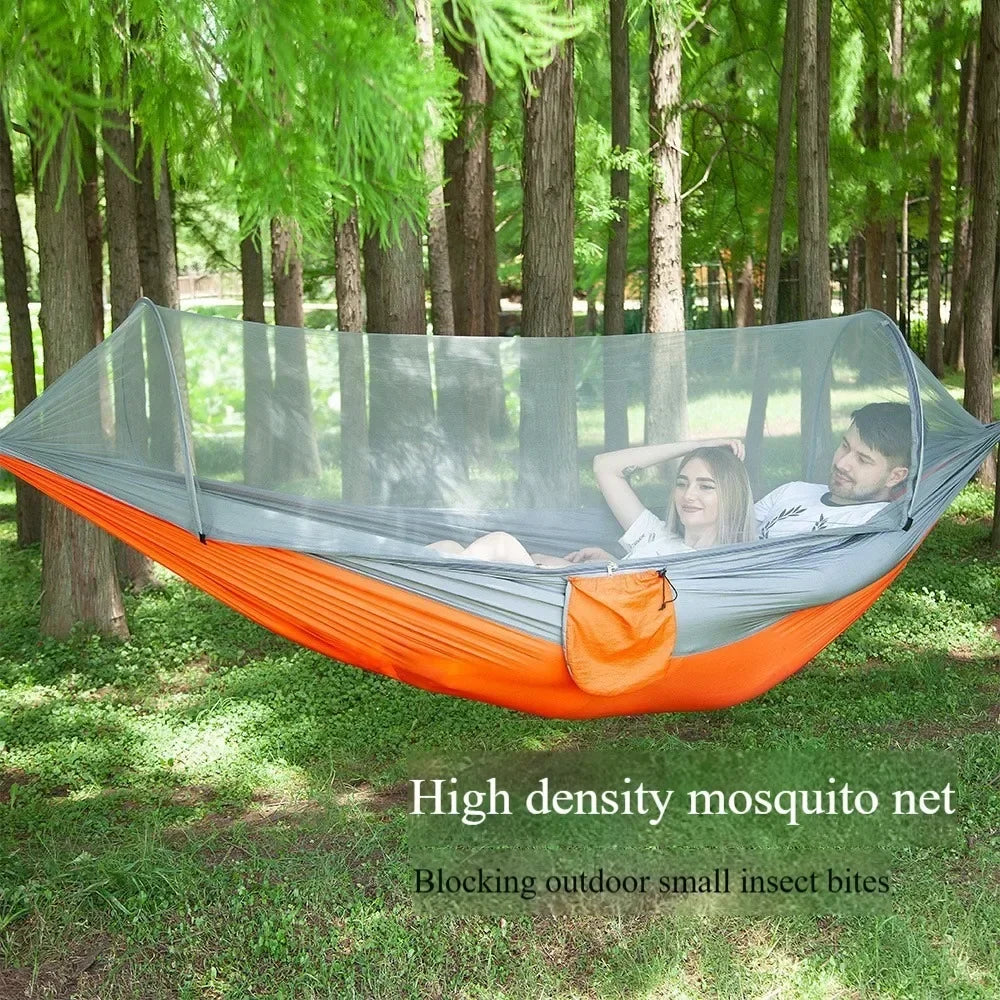 Hammock Sleep Swing Portable Net Outdoor Strength Parachute Fabric Hanging Camping Garden Hammock for Wilderness Camping on Foot