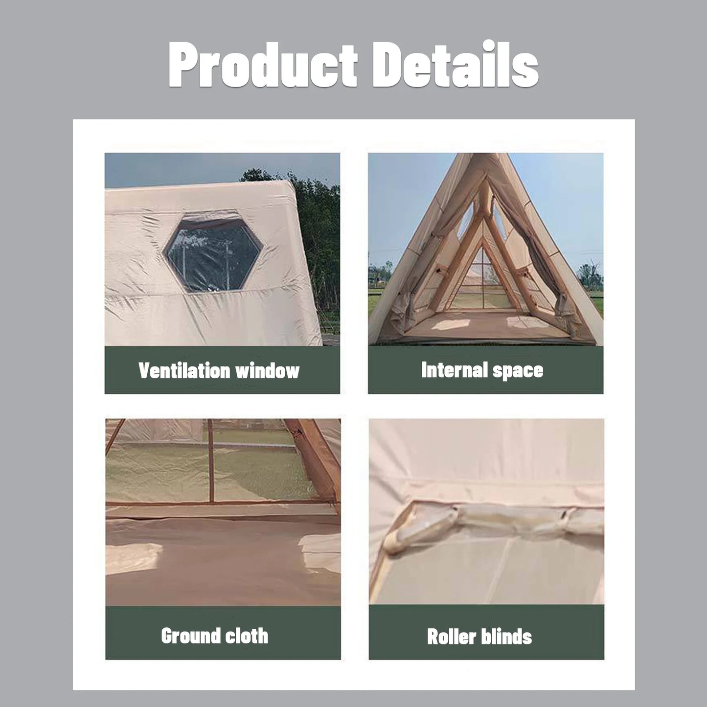 Inflatable Camping Tent - Easy Setup, All-Season Waterproof & Windproof Shelter, Portable Air Tent for Hiking, Fishing