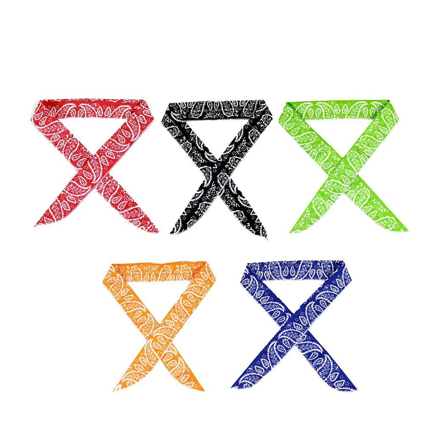 5 Pcs Cool Scarf Neck Wrap Summer Ice Cooling Scarf Instant Cooling Outdoor Sports Headband Chill Ice Sports Towel Wristband