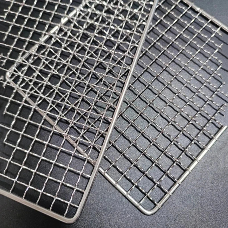 BBQ Grate Mesh Net Barbecue Grill Grate Grid Stainless Steel Japanese Korean Kitchen Supplies Outdoor Picinic Tools