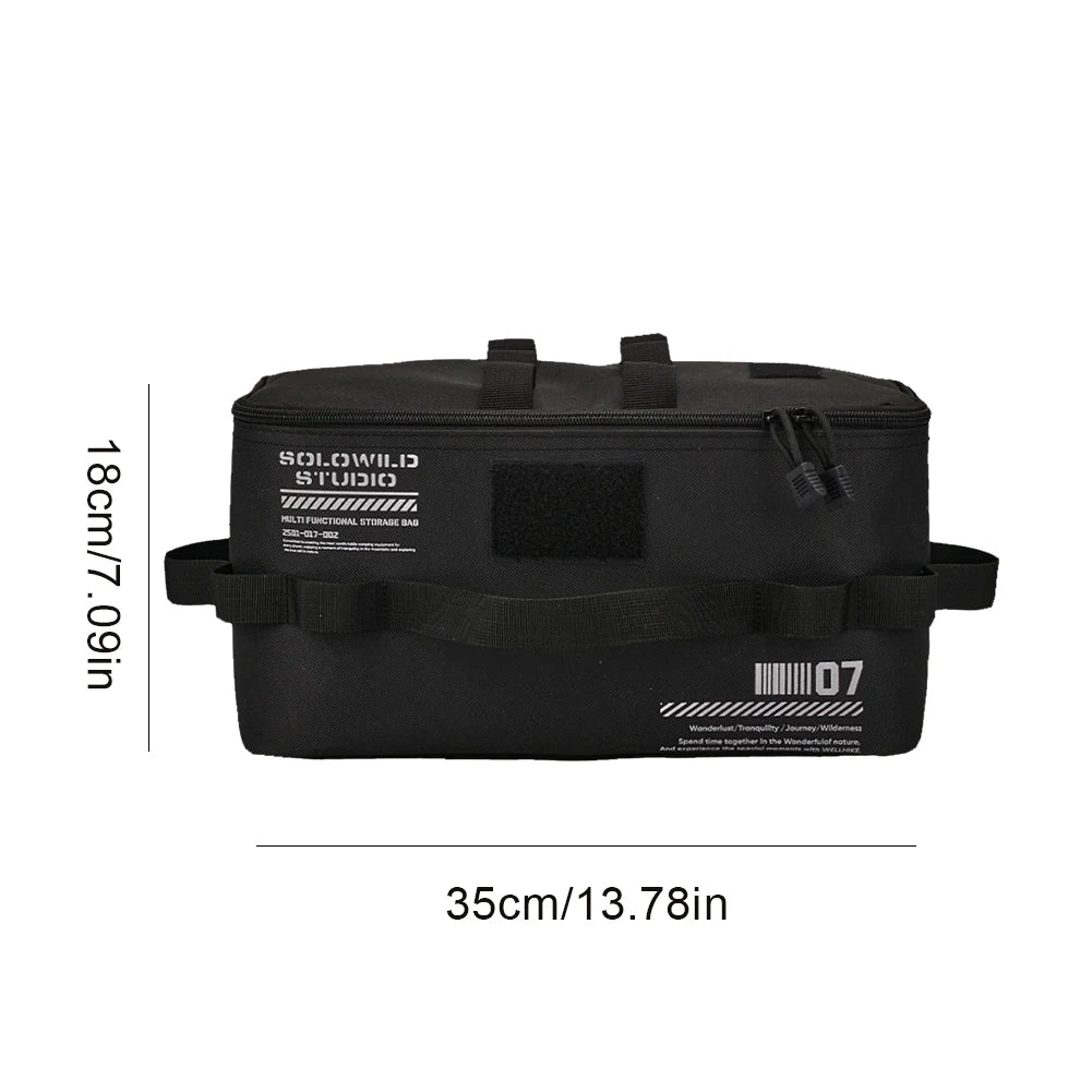 Camping Storage Bag Large Capacity Tank Stove Canister Pot Carry Bag Travel Tableware Handbag for Outdoor Hiking Picnic