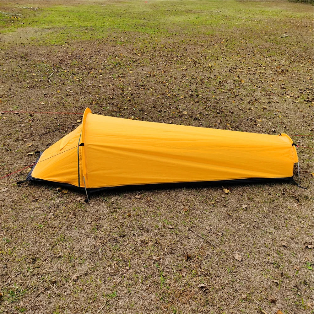 Camping Single Person Tent Ultralight Compact Outdoor Sleeping Bag Tent Larger Space Waterproof Sleeping Bag Cover for Hiking