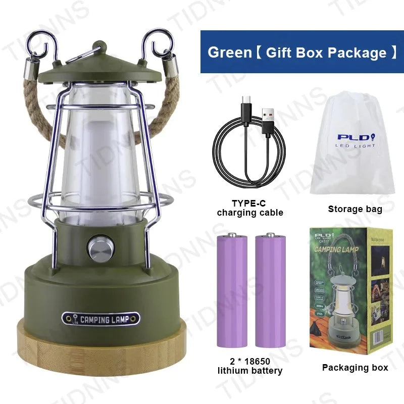 Camping Light Portable Torches Flashlights Tent Lamps Stepless Dimming Travel Retro Lamps Outdoor Lighting