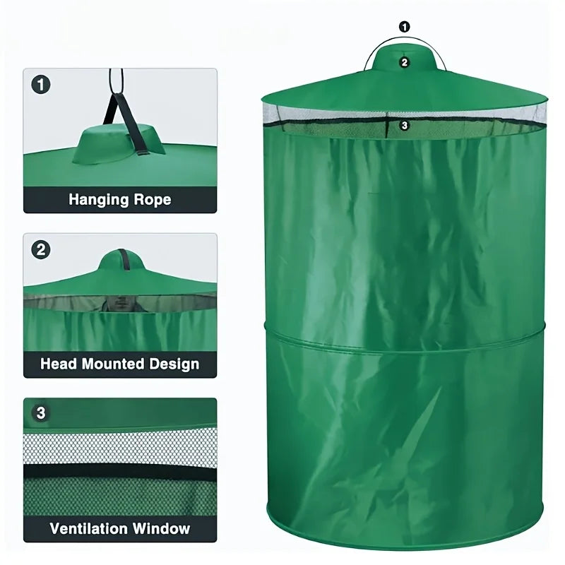 Outdoor tent, fishing tent, rain and wind proof, outdoor toilet tent, head mounted tent