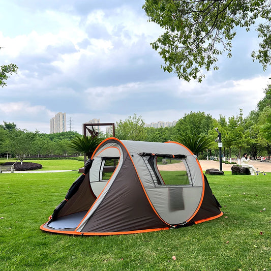 One tent for 3-4 people, camping tent, family tent, travel tent, waterproof and sun protection, suitable for camping and hiking