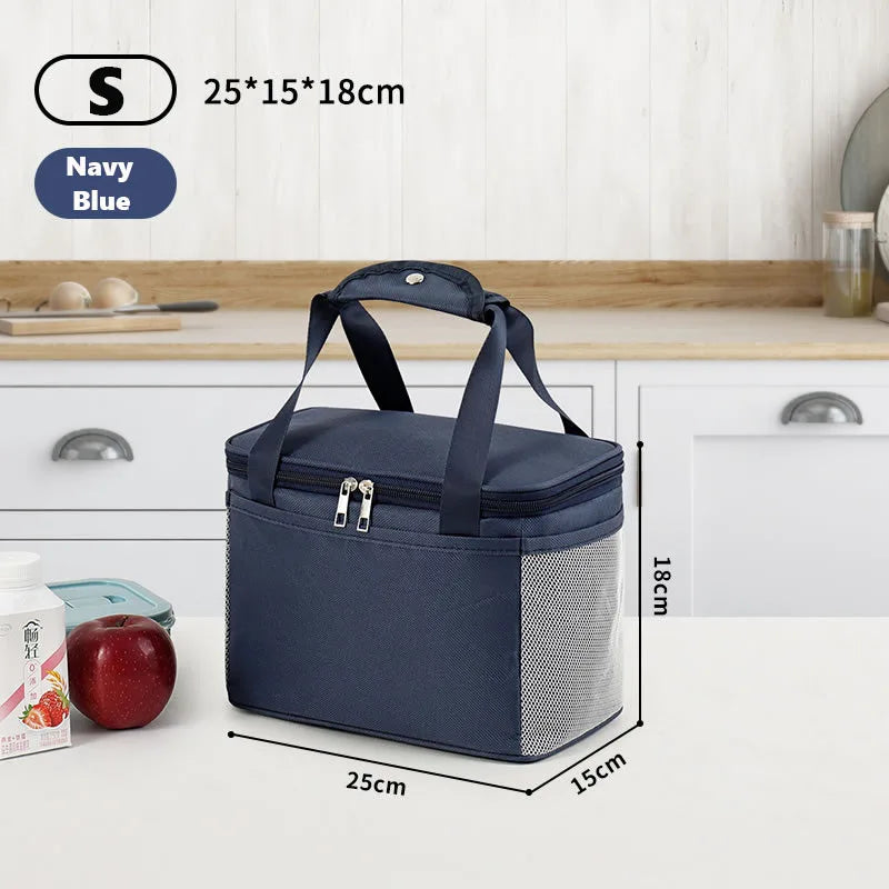 Outdoor Camping Picnic Bag Portable Lunch Bag Food Thermal Insulated Box Food Storage Bags Bento Pouch Dinner Container Handbag