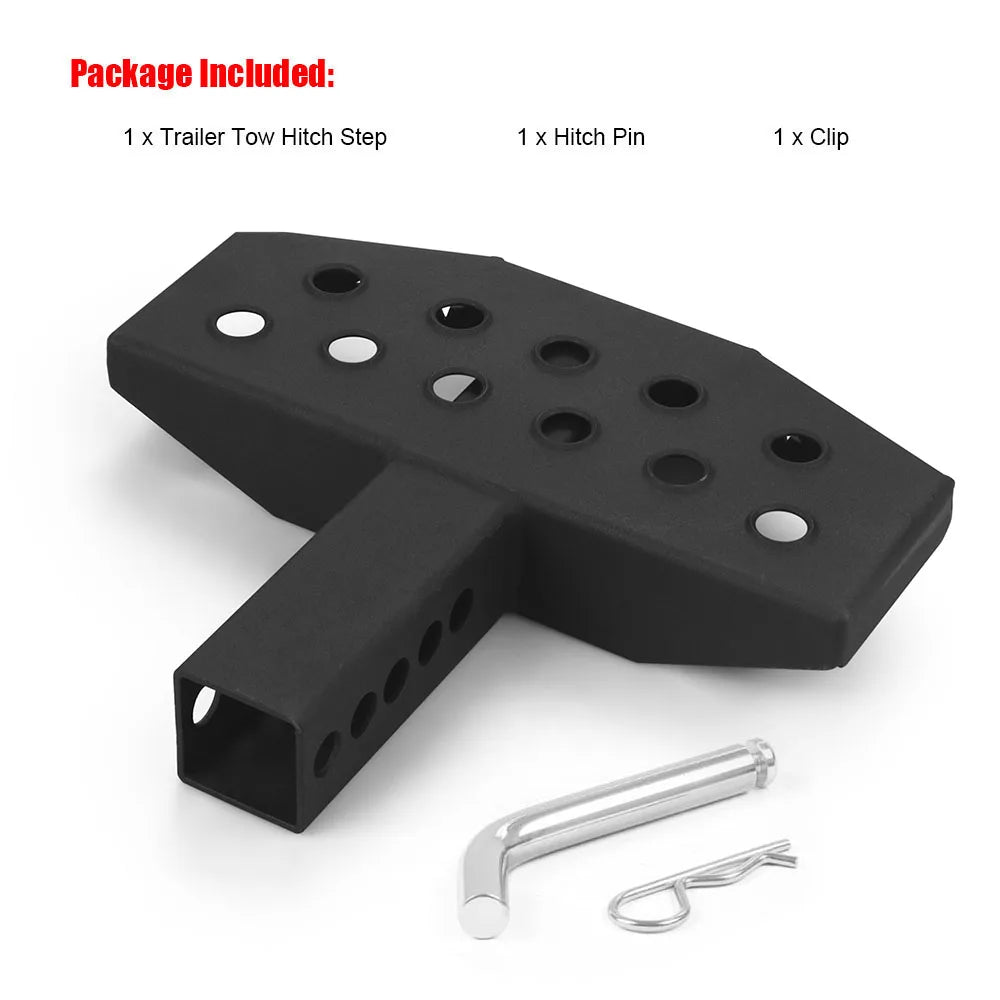 30cm Hitch Mount Bump Step Anti Slip USA Style For 2'' Hitch Receiver With Safety Reflectors For RV SUV Truck Flatbed Camper