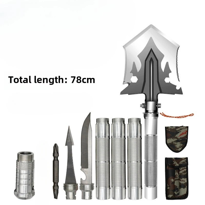 Outdoor Multifunctional Shovel Outdoor Camping Folding Collapsible Shovel Outdoor Survival Non-slip Handle Adjustable Tools
