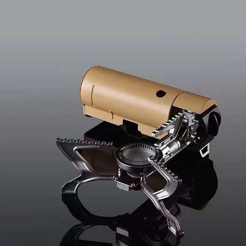 Outdoor Camping Stove Portable Camping Hiking High-Fire Integrated All-in-One Gas Burner Outdoor Backpacking Camp Cooker