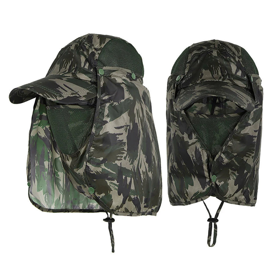 GOBYGO Sunscreen Hat Breathable Quick-drying Sunscreen Hat Fishing Mountaineering UV Protection Hat Full Face Sun Hat Men Women