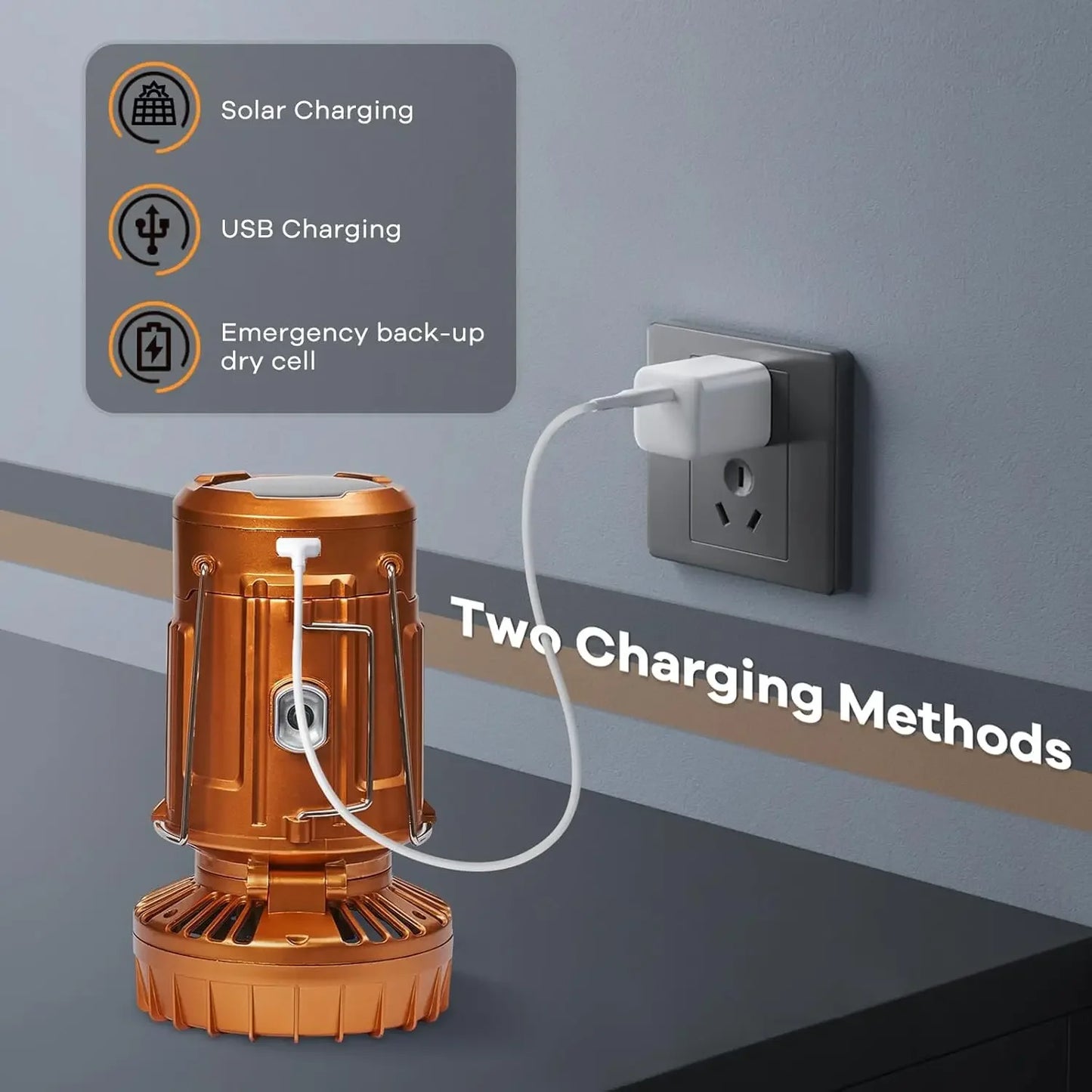 Solar Camping Lantern with Fan Rechargeable Camping Fans Charging Light for Hurricane Power Outage Tent Emergency Camping Gear