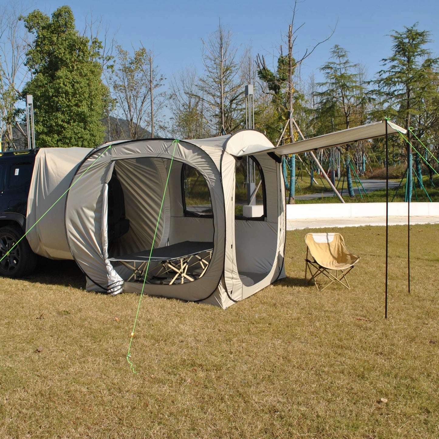 Suv Camping,tent one touch， camping trip, tram for 4 people, automatic, instant start, no need to build rear extension car, tent