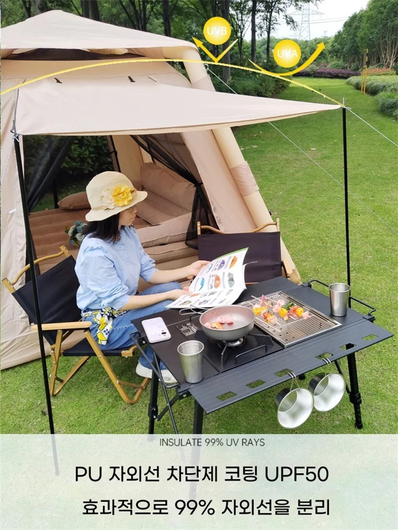 Lohascamping Camping Air Tent for 4-6 people Large Area Waterproof Air shelter Dome tent Family Hiking Traveling inflatable One