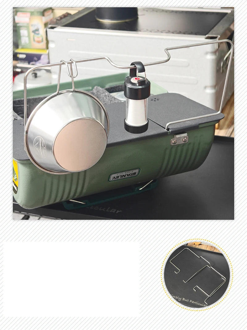 For Stanley Lunch Box 9.4L Camping Gear  Ultralight Aluminum Portable Table Plate Felt Lining Picnic Camping Outdoor Accessory