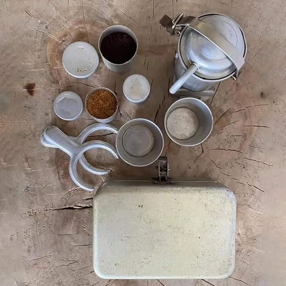 Reusable Extra RARE Collectors Camping Coffee Multipurpose Easy To Clean Camp Cookware Maker Set with Camp Pot Cups Mini