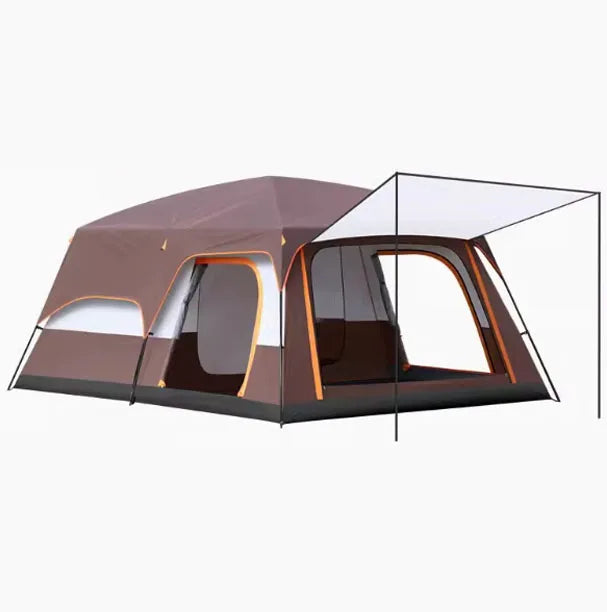 Portable Thickened Camping Tent for Family, Outdoor Large Tent, Rainproof and Waterproof, Camping Supplies, One Hall, 3-12P