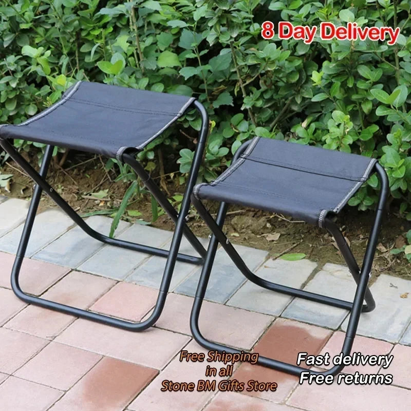 Taburetes Plegables Portátiles para Exteriores   Ideal para Camping  Pesca  Viajes  Telescópico y Ligero