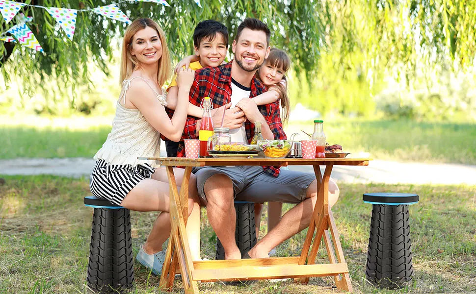 Portable Telescoping Folding Camping Stool, Outdoor Foldable Beach Chair, Folding Camping Chair for Travel Hiking Fishing Garden