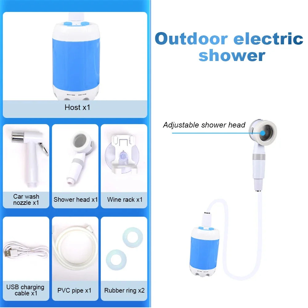 Outdoor Upgraded Handheld Electric Shower ，electric Water Pump for Camping, Bathroom Shower，Plant Watering, and Pet Cleaning